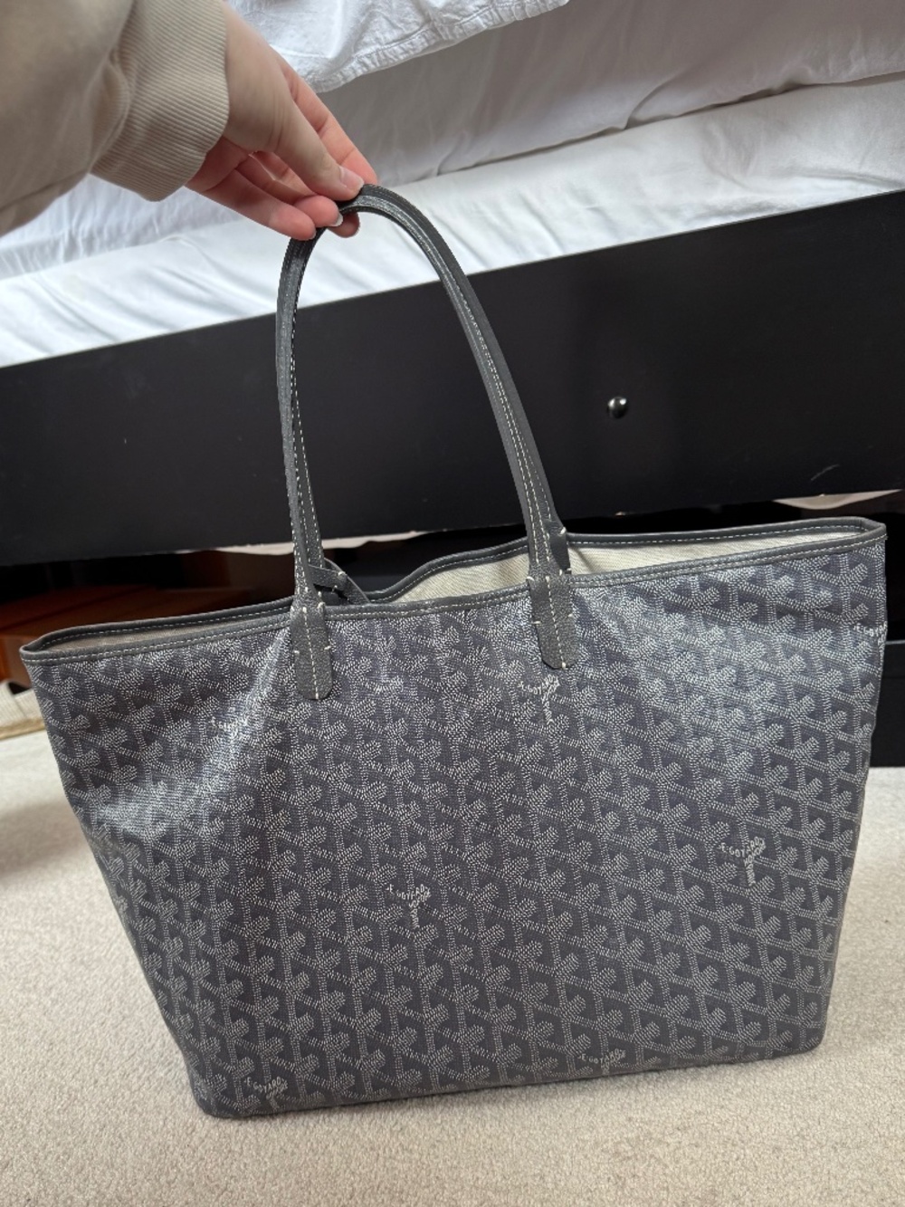 Authentic Goyard St. Louis PM in Grey